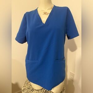 Figs Clarge Royal Blue Women's  Scrub Top excellent condition